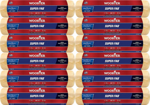 Wooster Genuine 12" Super/Fab 1/2" Nap Roller Cover 12-Pack, R240-12-12PK