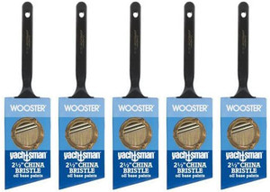 Wooster Genuine 2.5" Yachtsman Lindbeck Angle Sash Paintbrush 5-Pack # Z1121-2.5-5PK Wooster Genuine 2.5" Yachtsman Lindbeck Angle Sash Paintbrush 5-Pack # Z1121-2.5-5PK