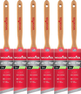 Wooster Genuine 1.5" Ultra/Pro Extra-Firm Angle Sash Paintbrush 6-Pack # 4153-1.5-6PK Wooster Genuine 1.5" Ultra/Pro Extra-Firm Angle Sash Paintbrush 6-Pack # 4153-1.5-6PK