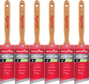 Wooster Genuine 2" Ultra/Pro Extra-Firm Angle Sash Paintbrush 6-Pack, 4153-2-6PK Wooster Genuine 2" Ultra/Pro Extra-Firm Angle Sash Paintbrush 6-Pack, 4153-2-6PK