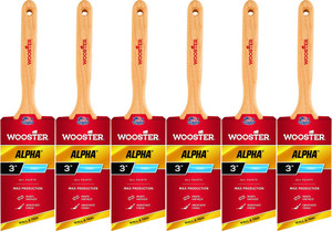 Wooster Genuine 3" Alpha Angle Sash Paintbrush 6-Pack, 4231-3-6PK