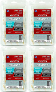 Wooster Genuine 4.5" Jumbo-Koter Pro/Doo-Z 3/8" Nap 4 Sets Of 10-Pack Roller Cover # RR502-4.5-4PK