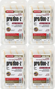 Wooster Genuine 4.5" Jumbo-Koter Pro/Doo-Z 1/2" Nap 4 Sets Of 10-Pack Roller Cover # RR503-4.5-4PK