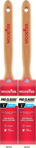 Wooster Genuine 1" Pro Classic Black China Bristle Flat Sash Paintbrush 2-Pack # Z1202-1-2PK