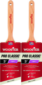 Wooster Genuine 3" Pro Classic White China Bristle Angle Sash Paintbrush 2-Pack # Z1222-3-2PK Wooster Genuine 3" Pro Classic White China Bristle Angle Sash Paintbrush 2-Pack # Z1222-3-2PK