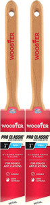 Wooster Genuine 1" Pro Classic Black China Bristle Angle Sash Paintbrush 2-Pack # Z1293-1-2PK Wooster Genuine 1" Pro Classic Black China Bristle Angle Sash Paintbrush 2-Pack # Z1293-1-2PK