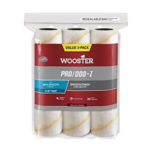 Wooster Genuine 9" Pro/Doo-Z 3/8" Nap 3-Pack Roller Cover - RR723-9