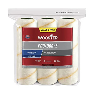 Wooster Genuine 9" Pro/Doo-Z 1/2" Nap 3-Pack Roller Cover - RR724-9 Wooster Genuine 9" Pro/Doo-Z 1/2" Nap 3-Pack Roller Cover - RR724-9