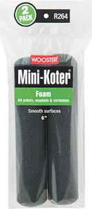 Wooster Genuine 6" Mini-Koter Foam 2-Pack Roller Cover - R264-6 Wooster Genuine 6" Mini-Koter Foam 2-Pack Roller Cover - R264-6
