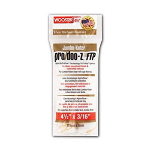 Wooster 4.5" Jumbo-Koter Pro/Doo-Z FTP 3/16" Nap 2-Pack, RR373-4.5 Wooster 4.5" Jumbo-Koter Pro/Doo-Z FTP 3/16" Nap 2-Pack, RR373-4.5