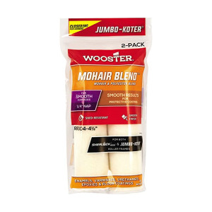 Wooster 4.5" Jumbo-Koter Mohair Blend 1/4" Nap Closed-End 2-Pack Roller Cover # RR304-4.5 - view 5