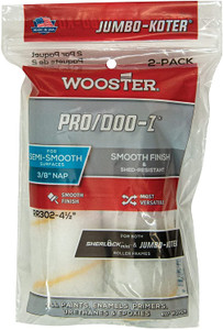 Wooster 4.5" Jumbo-Koter Pro/Doo-Z 3/8" Nap 2-Pack Roller Cover - RR302-4.5 Wooster 4.5" Jumbo-Koter Pro/Doo-Z 3/8" Nap 2-Pack Roller Cover - RR302-4.5
