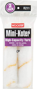 Wooster Genuine 6" Mini-Koter High-Capacity Yarn 2-Pack Roller Cover - R211-6