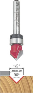Freud 20-502 1/2" Diameter 90° V Grooving Bit