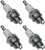 NGK 4 Pack of Genuine OEM Standard Spark Plugs - BPM7A-4PK