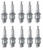 NGK 10 Pack of Genuine OEM Replacement Spark Plugs # BR6HS-10PK - view 2