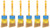 Wooster Genuine 2" Amber Fong Angle Sash Paintbrush 6-Pack, 1233-2-6PK