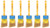 Wooster Genuine 2" Amber Fong Angle Sash Paintbrush 6-Pack, 1233-2-6PK