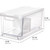 iDesign The Sarah Tanno Collection Clear/White Medium Stacking Cosmetic Drawer Organizer with Lid and Divider - 95433