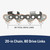 Husqvarna Genuine OEM 2 Pack 20" X-CUT SP33G, .325" pitch, .050 gauge 80DL Chainsaw Chains - 581643680-2PK