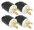 Superior Electric (4 Pack) 30 Amps, 125V, Twist Lock 3-Wire Plug - YGA024-4PK