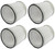 Black and Decker BDH2000FL FHV1200 Vacuum 4 Pack Filter FVF100 - 90529367-4PK