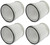 Black and Decker BDH2000FL FHV1200 Vacuum 4 Pack Filter FVF100 - 90529367-4PK
