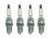 NGK 4 Pack of Genuine OEM Standard Spark Plugs - BU8H-4PK