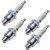 NGK 4 Pack of Genuine OEM Standard Spark Plugs - BU8H-4PK