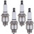 Autolite (4 Pack) Genuine Small Engine Copper Core Spark Plugs - 86-4PK