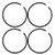 Ryobi Toro Trimmer/Blower (4 Pack) Replacement Steel Piston Ring - 690161002-4PK