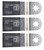 Fein 63502160010 Long Life 1-3/8-Inch E-Cut Blade (3 Pack)
