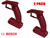 Skil SHD77M Worm Saw Replacement Pistol Grip Handle (Red) - 1619X01364 (2 Pack)