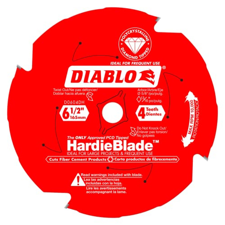 Diablo Genuine 6-1/2 in. X 4 Tooth (PCD) Fiber Cement HardieBlade D0604DH