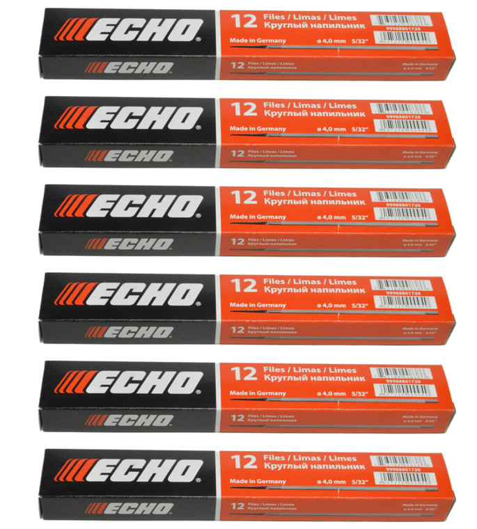 Echo Genuine 6-Pack of Box of 12, 5/32"-4.0mm Chain Files 99988801720-6PK