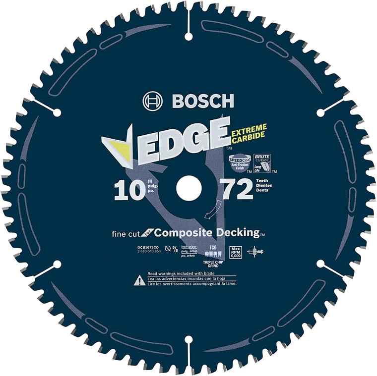 Bosch Genuine 10" 72 Tooth Edge Circular Saw Blade - DCB1072CD