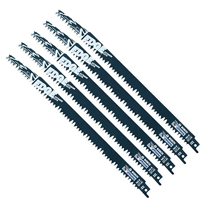 Bosch Genuine 5 pc. 12" 5 TPI Edge Reciprocating Saw Blades for Pruning - RP125