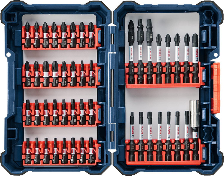 Bosch Genuine 48 pc. Impact Tough Screwdriving Custom Case System Set - 2610045674
