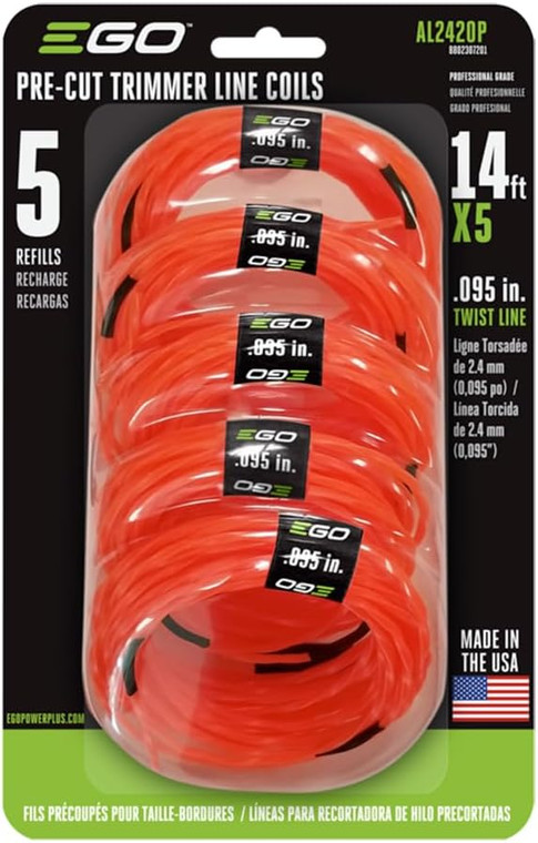EGO 5-Pack Pre-Cut 0.095-Inch Twisted Line for STA1500 String Trimmer - AL2420P
