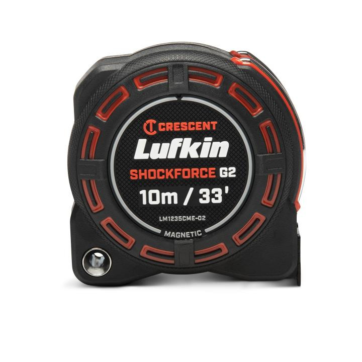 Lufkin Genuine OEM 1-1/4" x 10m/33' Shockforce G2 Magnetic Tape Measure - LM1235CME-02