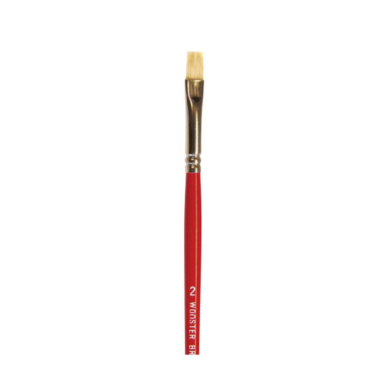 Wooster Genuine -2 White Bristle Oil Brights Artist Paintbrush - F1622-2