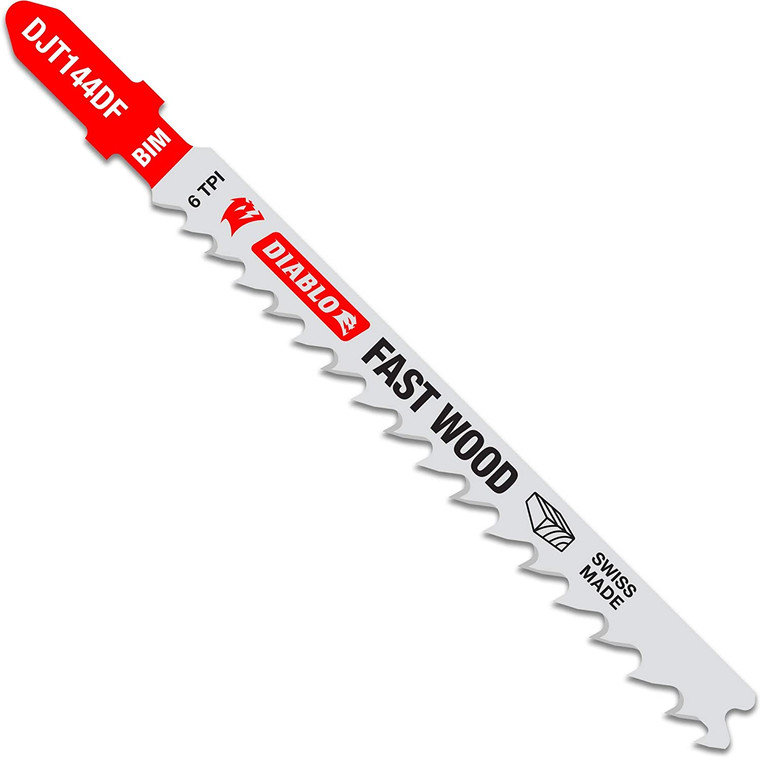 Diablo DJT144DF5 4" 6TPI Bi-Metal Jig Saw Blades for Wood (5-Pack)