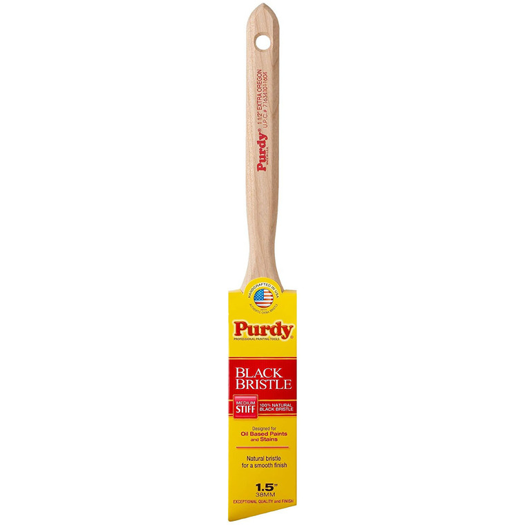Genuine Purdy Black Bristle Extra Oregon Angular 1-1/2" Paint Brush 144116015