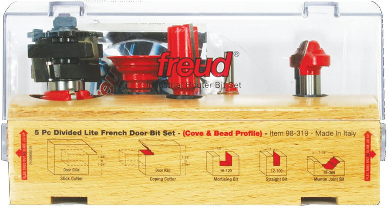 Freud 98-319 5 Piece French Door Bit Set