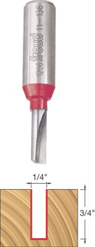 Freud 11-136 1/4" Diameter Single Flute Straight Bit