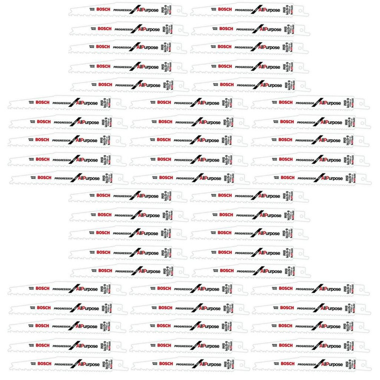 Bosch RPRAP6 (50 Pack) 6-Inch 6/12 TPI Wood Cutting Reciprocating Saw Blades # RPRAP6B-50PK