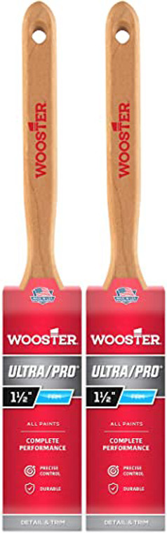 Wooster Genuine 1.5" Ultra/Pro Firm Flat Sash Paintbrush 2-Pack # 4175-1.5-2PK