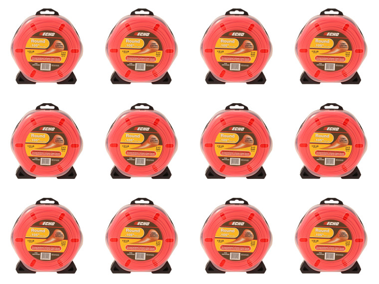 Echo Genuine 12-Pack of 1/2 Lb Donut .105" (dia.) Round Trimmer Line 305105055-12PK
