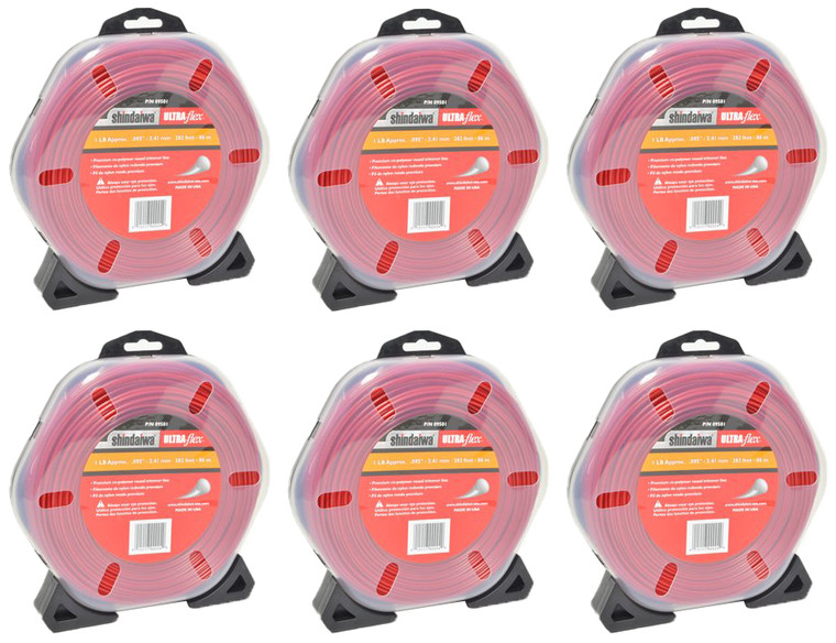 Shindaiwa Genuine 6-Pack of Ultra-Flex 1 Lb Donut .095" (dia.) Round Trimmer Line 09501-6PK