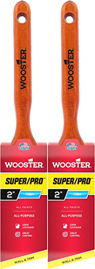 Wooster Genuine 2" Super/Pro Angle Sash Paintbrush 2-Pack, J4112-2-2PK